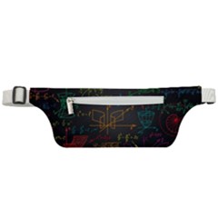 Mathematical Colorful Formulas Drawn By Hand Black Chalkboard Active Waist Bag by Vaneshart