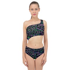 Math Linear Mathematics Education Circle Background Spliced Up Two Piece Swimsuit by Vaneshart