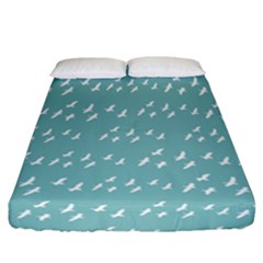 Group Of Birds Flying Graphic Pattern Fitted Sheet (california King Size) by dflcprintsclothing