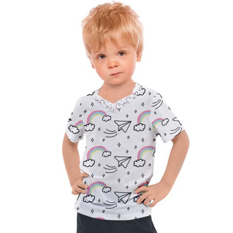 Cute Art Print Pattern Kids  Sports Tee by Vaneshart