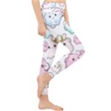 Cute Doodle Cartoon Seamless Pattern Lightweight Velour Classic Yoga Leggings View4