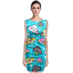 Cloud Seamless Pattern Classic Sleeveless Midi Dress by Vaneshart