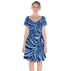 Zebra 3 Short Sleeve Bardot Dress by dressshop