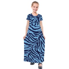 Zebra 3 Kids  Short Sleeve Maxi Dress by dressshop