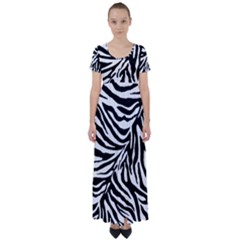 Zebra 1 High Waist Short Sleeve Maxi Dress by dressshop