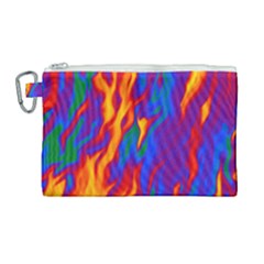 Gay Pride Abstract Smokey Shapes Canvas Cosmetic Bag (large) by VernenInk