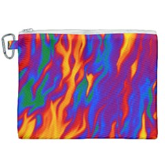 Gay Pride Abstract Smokey Shapes Canvas Cosmetic Bag (xxl) by VernenInk