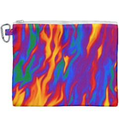 Gay Pride Abstract Smokey Shapes Canvas Cosmetic Bag (xxxl) by VernenInk