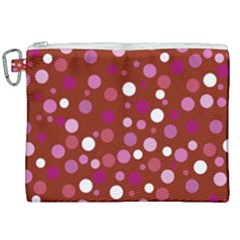 Lesbian Pride Flag Scattered Polka Dots Canvas Cosmetic Bag (xxl) by VernenInk