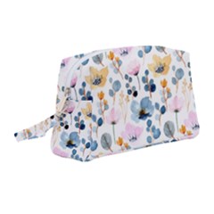 Watercolor Floral Seamless Pattern Wristlet Pouch Bag (medium) by TastefulDesigns