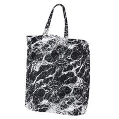 Black And White Abstract Textured Print Giant Grocery Tote by dflcprintsclothing