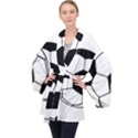 Soccer Lovers Gift Long Sleeve Velvet Kimono  View1