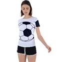 Soccer Lovers Gift Back Circle Cutout Sports Tee View1