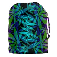 420 Ganja Pattern, Weed Leafs, Marihujana In Colors Drawstring Pouch (3xl) by Casemiro