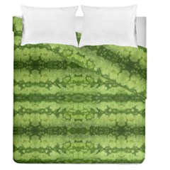 Watermelon Pattern, Fruit Skin In Green Colors Duvet Cover Double Side (queen Size) by Casemiro