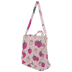 Seamless Strawberry Fruit Pattern Background Crossbody Backpack by Vaneshart