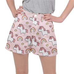 Cute-unicorn-rainbow-seamless-pattern-background Ripstop Shorts by Vaneshart