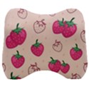 Seamless-strawberry-fruit-pattern-background Velour Head Support Cushion View1