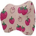 Seamless-strawberry-fruit-pattern-background Velour Head Support Cushion View4