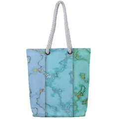 Background Marble Set Full Print Rope Handle Tote (small) by Vaneshart