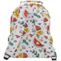 Seamless-hipster-pattern-with-watermelons-mint-geometric-figures Rounded Multi Pocket Backpack View3