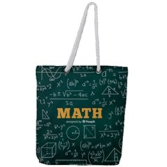 Realistic-math-chalkboard-background Full Print Rope Handle Tote (large) by Vaneshart