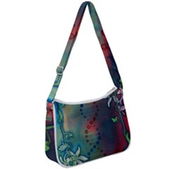 Flower Dna Zip Up Shoulder Bag by RobLilly