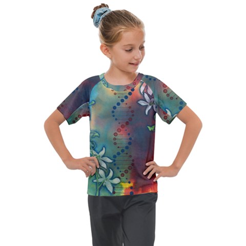 Flower Dna Kids  Mesh Piece Tee by RobLilly