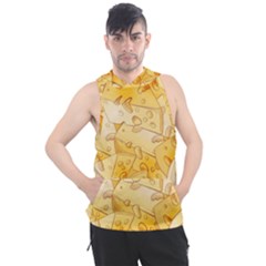 Cheese Slices Seamless Pattern Cartoon Style Men s Sleeveless Hoodie by BangZart