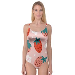 Strawberry Seamless Pattern Camisole Leotard  by BangZart
