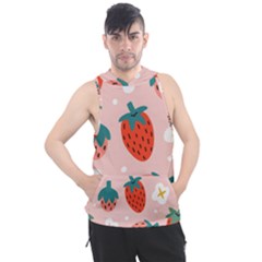 Strawberry Seamless Pattern Men s Sleeveless Hoodie by BangZart