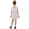 Hand drawn cute flowers with leaves pattern Kids  Cross Back Dress View2