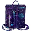 Realistic night sky poster with constellations Flap Top Backpack View3