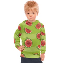 Seamless Background With Watermelon Slices Kids  Hooded Pullover by BangZart