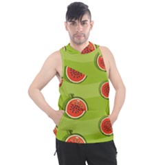 Seamless Background With Watermelon Slices Men s Sleeveless Hoodie by BangZart