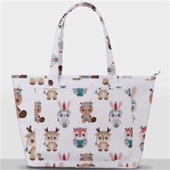 Cute Cartoon Boho Animals Seamless Pattern Back Pocket Shoulder Bag  by BangZart