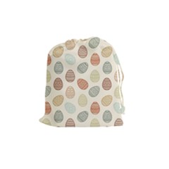 Seamless Pattern Colorful Easter Egg Flat Icons Painted Traditional Style Drawstring Pouch (medium) by BangZart