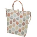 Seamless pattern colorful easter egg flat icons painted traditional style Buckle Top Tote Bag View2