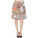 Vector seamless pattern with doodle coffee equipment Velvet High Waist Skirt View1