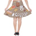 Vector seamless pattern with doodle coffee equipment Velvet High Waist Skirt View2