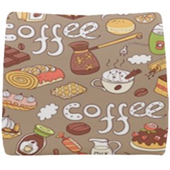 Vector Seamless Pattern With Doodle Coffee Equipment Seat Cushion by BangZart