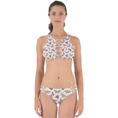 Pattern With Butterflies Moths Perfectly Cut Out Bikini Set by BangZart