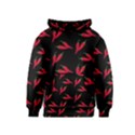 Red, hot jalapeno peppers, chilli pepper pattern at black, spicy Kids  Pullover Hoodie View1