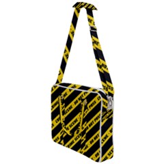 Warning Colors Yellow And Black - Police No Entrance 2 Cross Body Office Bag by DinzDas