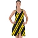 Warning Colors Yellow And Black - Police No Entrance 2 Show Some Back Chiffon Dress View1