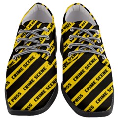 Warning Colors Yellow And Black - Police No Entrance 2 Women Heeled Oxford Shoes by DinzDas