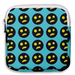 005 - Ugly Smiley With Horror Face - Scary Smiley Mini Square Pouch by DinzDas