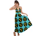 005 - Ugly Smiley With Horror Face - Scary Smiley Backless Maxi Beach Dress View1