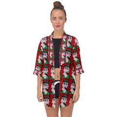 Village Dude - Hillbilly And Redneck - Trailer Park Boys Open Front Chiffon Kimono by DinzDas