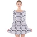 White And Nerdy - Computer Nerds And Geeks Long Sleeve Velvet Skater Dress View1